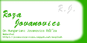 roza jovanovics business card